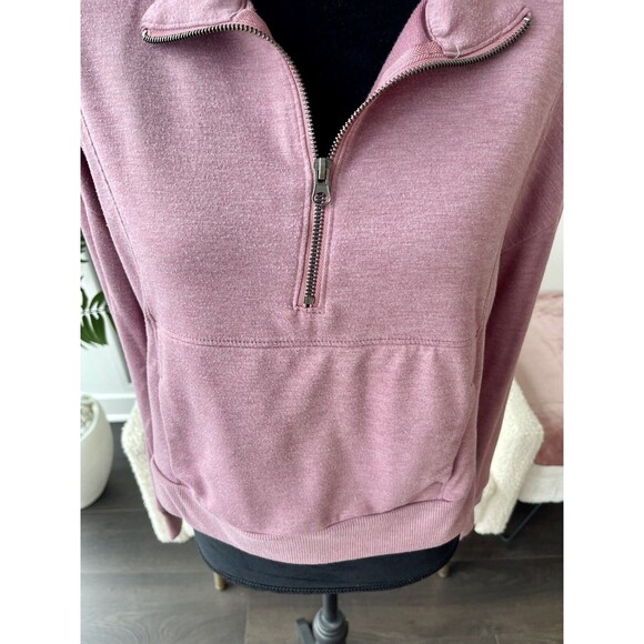 Balance Collection Pink Long Sleeve Quarter Zip Sweatshirt Size Large - Picture 3 of 5